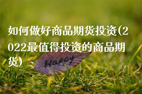 如何做好商品期货投资(2022最值得投资的商品期货)_https://www.xmqjcw.com_期货投资_第1张