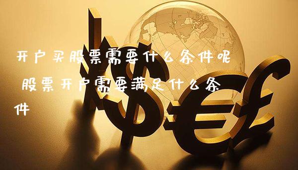 开户买股票需要什么条件呢 股票开户需要满足什么条件_https://www.xmqjcw.com_股票投资_第1张