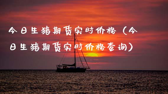 今日生猪期货实时价格（今日生猪期货实时价格查询）_https://www.xmqjcw.com_期货直播室_第1张