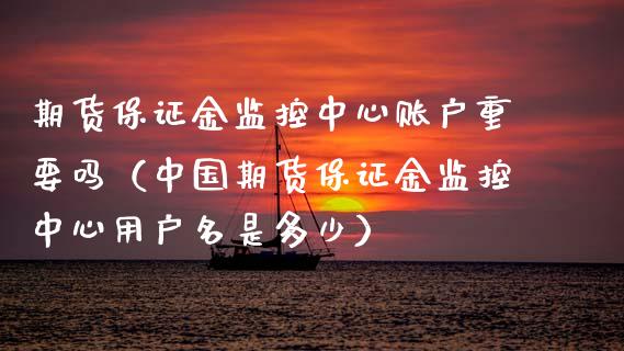 期货保证金监控中心账户重要吗（中国期货保证金监控中心用户名是多少）_https://www.xmqjcw.com_期货投资_第1张