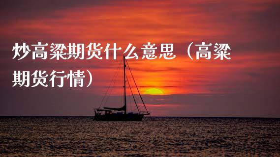 炒高粱期货什么意思（高粱期货行情）_https://www.xmqjcw.com_期货投资_第1张