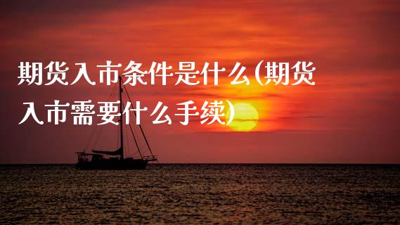 期货入市条件是什么(期货入市需要什么手续)_https://www.xmqjcw.com_期货百科_第1张