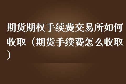 期货期权手续费交易所如何收取（期货手续费怎么收取）_https://www.xmqjcw.com_期货直播室_第1张