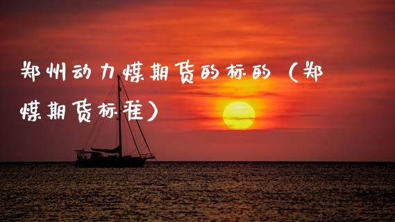 郑州动力煤期货的标的（郑煤期货标准）_https://www.xmqjcw.com_期货投资_第1张