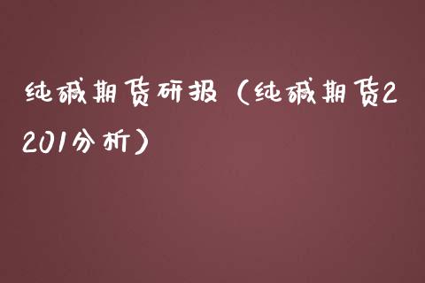 纯碱期货研报（纯碱期货2201分析）_https://www.xmqjcw.com_期货投资_第1张