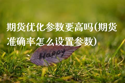 期货优化参数要高吗(期货准确率怎么设置参数)_https://www.xmqjcw.com_期货百科_第1张