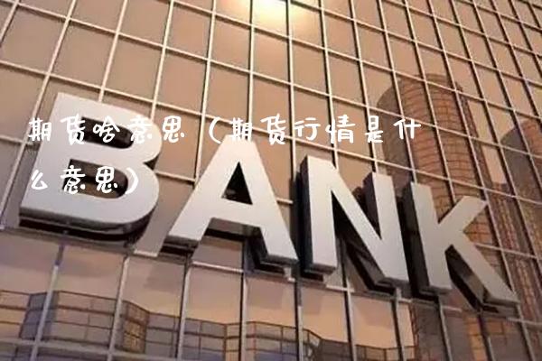 期货啥意思（期货行情是什么意思）_https://www.xmqjcw.com_期货行情_第1张