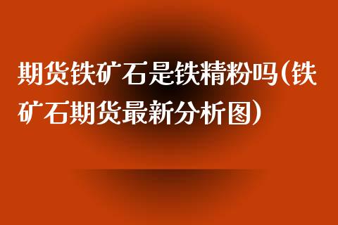 期货铁矿石是铁精粉吗(铁矿石期货最新分析图)_https://www.xmqjcw.com_期货百科_第1张