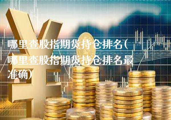 哪里查股指期货持仓排名(哪里查股指期货持仓排名最准确)_https://www.xmqjcw.com_期货百科_第1张