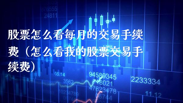 股票怎么看每月的交易手续费（怎么看我的股票交易手续费）_https://www.xmqjcw.com_期货投资_第1张