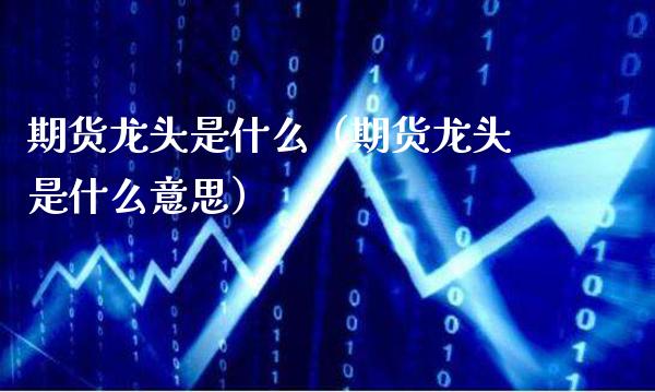 期货龙头是什么（期货龙头是什么意思）_https://www.xmqjcw.com_期货投资_第1张