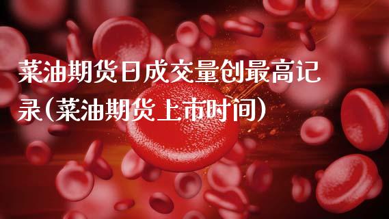 菜油期货日成交量创最高记录(菜油期货上市时间)_https://www.xmqjcw.com_股票投资_第1张