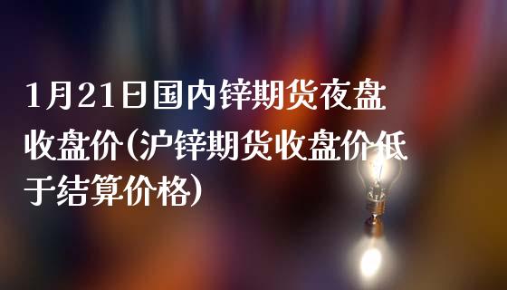 1月21日国内锌期货夜盘收盘价(沪锌期货收盘价低于结算价格)_https://www.xmqjcw.com_期货行情_第1张