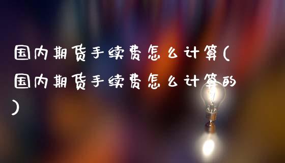 国内期货手续费怎么计算(国内期货手续费怎么计算的)_https://www.xmqjcw.com_期货投资_第1张