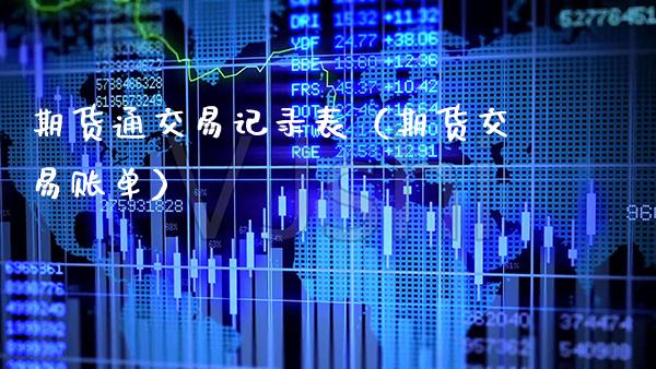 期货通交易记录表（期货交易账单）_https://www.xmqjcw.com_期货直播室_第1张