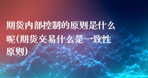 期货内部控制的原则是什么呢(期货交易什么是一致性原则)_https://www.xmqjcw.com_期货行情_第1张