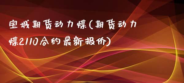 宝城期货动力煤(期货动力煤2110合约最新报价)_https://www.xmqjcw.com_期货百科_第1张