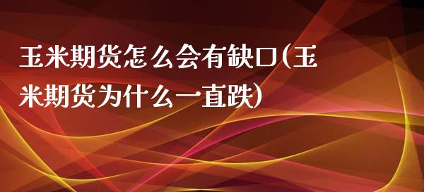 玉米期货怎么会有缺口(玉米期货为什么一直跌)_https://www.xmqjcw.com_期货百科_第1张