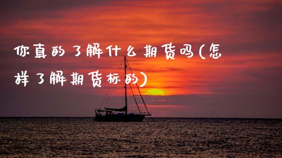 你真的了解什么期货吗(怎样了解期货标的)_https://www.xmqjcw.com_期货行情_第1张