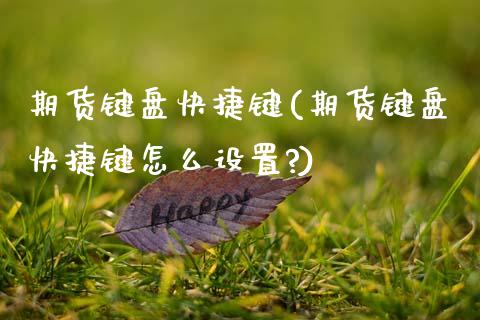 期货键盘快捷键(期货键盘快捷键怎么设置?)_https://www.xmqjcw.com_期货投资_第1张