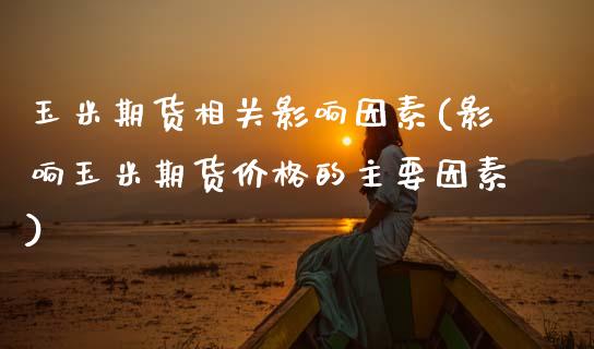 玉米期货相关影响因素(影响玉米期货价格的主要因素)_https://www.xmqjcw.com_期货百科_第1张