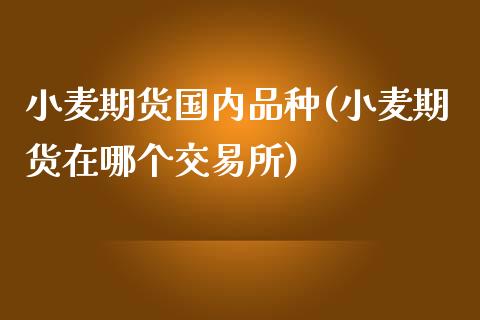 小麦期货国内品种(小麦期货在哪个交易所)_https://www.xmqjcw.com_期货百科_第1张