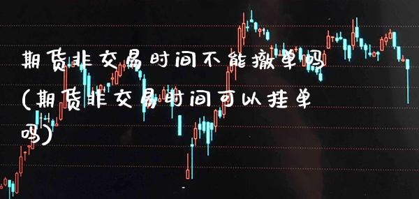 期货非交易时间不能撤单吗(期货非交易时间可以挂单吗)_https://www.xmqjcw.com_基金理财_第1张