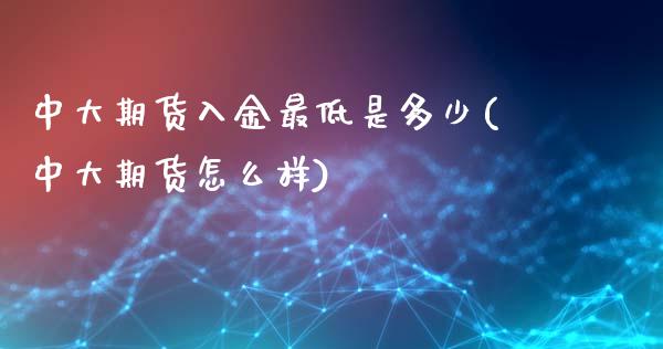 中大期货入金最低是多少(中大期货怎么样)_https://www.xmqjcw.com_期货百科_第1张
