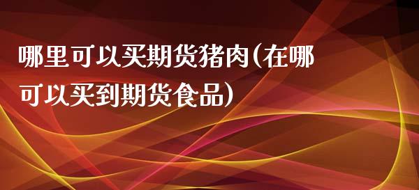哪里可以买期货猪肉(在哪可以买到期货食品)_https://www.xmqjcw.com_期货百科_第1张