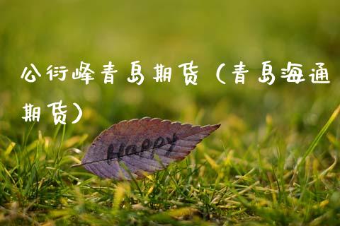 公衍峰青岛期货（青岛海通期货）_https://www.xmqjcw.com_期货行情_第1张