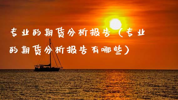 专业的期货分析报告（专业的期货分析报告有哪些）_https://www.xmqjcw.com_期货投资_第1张