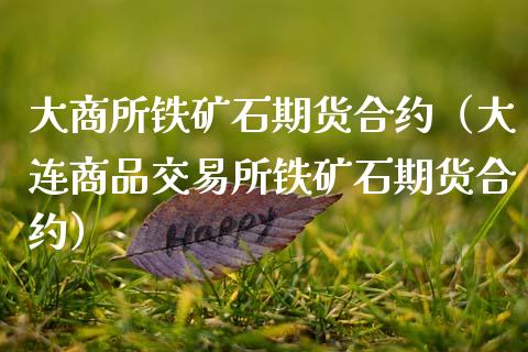 大商所铁矿石期货合约（大连商品交易所铁矿石期货合约）_https://www.xmqjcw.com_期货直播室_第1张