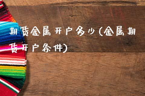 期货金属开户多少(金属期货开户条件)_https://www.xmqjcw.com_期货投资_第1张