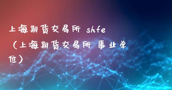 上海期货交易所 shfe（上海期货交易所 事业单位）_https://www.xmqjcw.com_期货开户_第1张