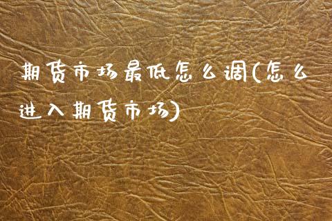 期货市场最低怎么调(怎么进入期货市场)_https://www.xmqjcw.com_期货百科_第1张