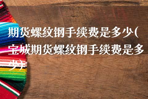 期货螺纹钢手续费是多少(宝城期货螺纹钢手续费是多少)_https://www.xmqjcw.com_期货开户_第1张
