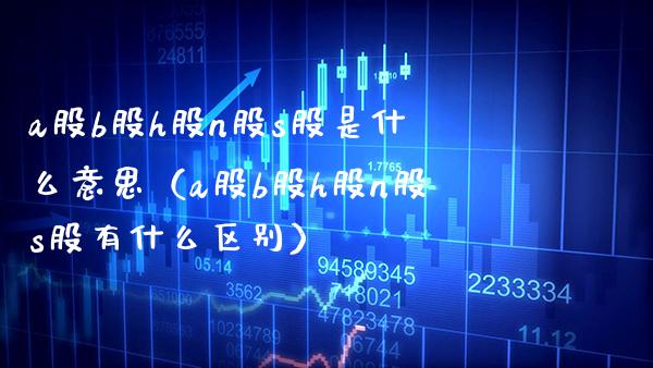 a股b股h股n股s股是什么意思（a股b股h股n股s股有什么区别）_https://www.xmqjcw.com_期货直播室_第1张