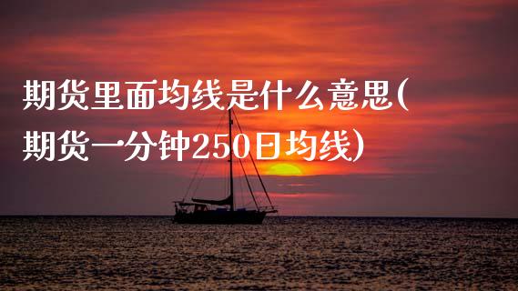 期货里面均线是什么意思(期货一分钟250日均线)_https://www.xmqjcw.com_期货百科_第1张