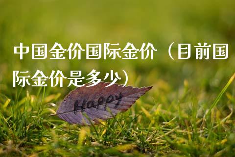 中国金价国际金价（目前国际金价是多少）_https://www.xmqjcw.com_期货投资_第1张