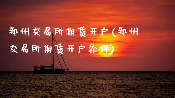 郑州交易所期货开户(郑州交易所期货开户条件)_https://www.xmqjcw.com_期货投资_第1张