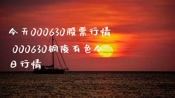 今天000630股票行情 000630铜陵有色今日行情_https://www.xmqjcw.com_股票投资_第1张