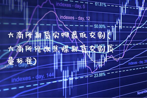 大商所期货实物最低交割(大商所修改焦煤期货交割质量标准)_https://www.xmqjcw.com_期货百科_第1张
