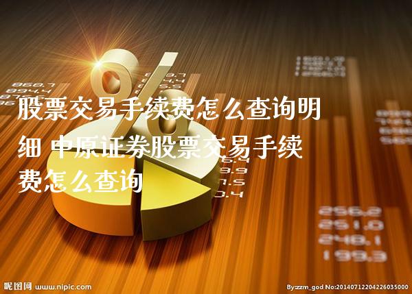 股票交易手续费怎么查询明细 中原证券股票交易手续费怎么查询_https://www.xmqjcw.com_股票投资_第1张