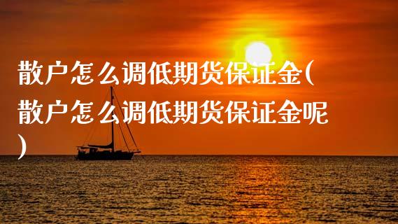 散户怎么调低期货保证金(散户怎么调低期货保证金呢)_https://www.xmqjcw.com_基金理财_第1张