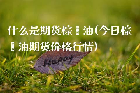 什么是期货棕榈油(今日棕榈油期货价格行情)_https://www.xmqjcw.com_期货行情_第1张