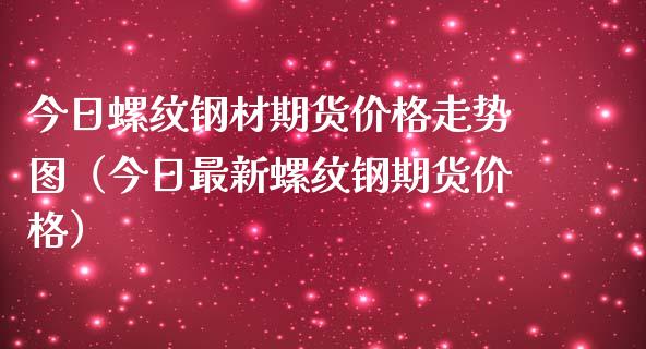 今日螺纹钢材期货价格走势图（今日最新螺纹钢期货价格）_https://www.xmqjcw.com_期货直播室_第1张