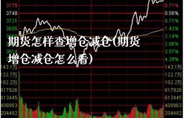 期货怎样查增仓减仓(期货增仓减仓怎么看)_https://www.xmqjcw.com_期货百科_第1张