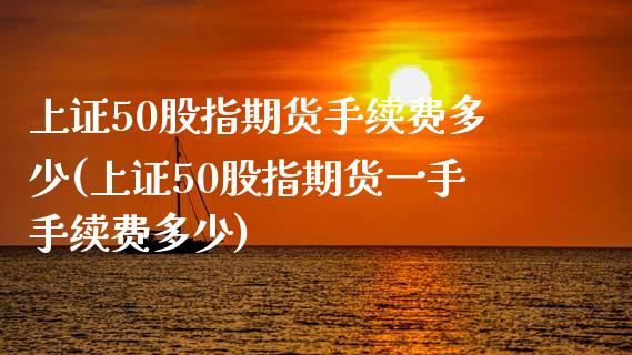 上证50股指期货手续费多少(上证50股指期货一手手续费多少)_https://www.xmqjcw.com_期货百科_第1张