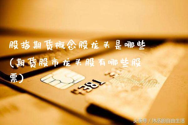 股指期货概念股龙头是哪些(期货股市龙头股有哪些股票)_https://www.xmqjcw.com_期货百科_第1张