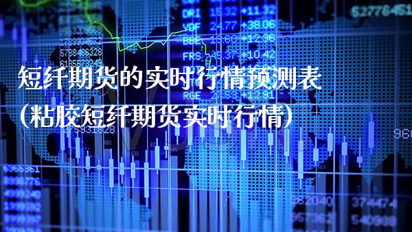 短纤期货的实时行情预测表(粘胶短纤期货实时行情)_https://www.xmqjcw.com_期货直播室_第1张